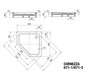 Kaldewei Duschwanne CORNEZZA 671-2 90x90x6,5cm, mit Träger, Antislip, schwarz