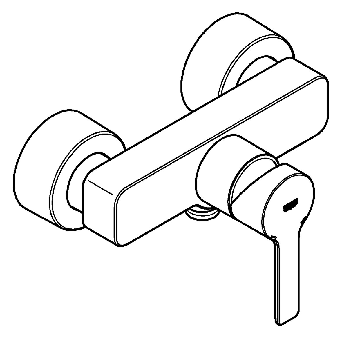 GROHE Brause-Einhebelmischer Lineare 1/2", Wandmontage, chrom
