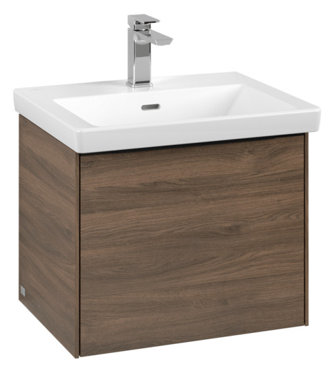 V&B Waschtisch-Unterschrank Subway 3.0 52,3x42,9x44,8cm, mit LED/Griff Volcano black, arizona oak