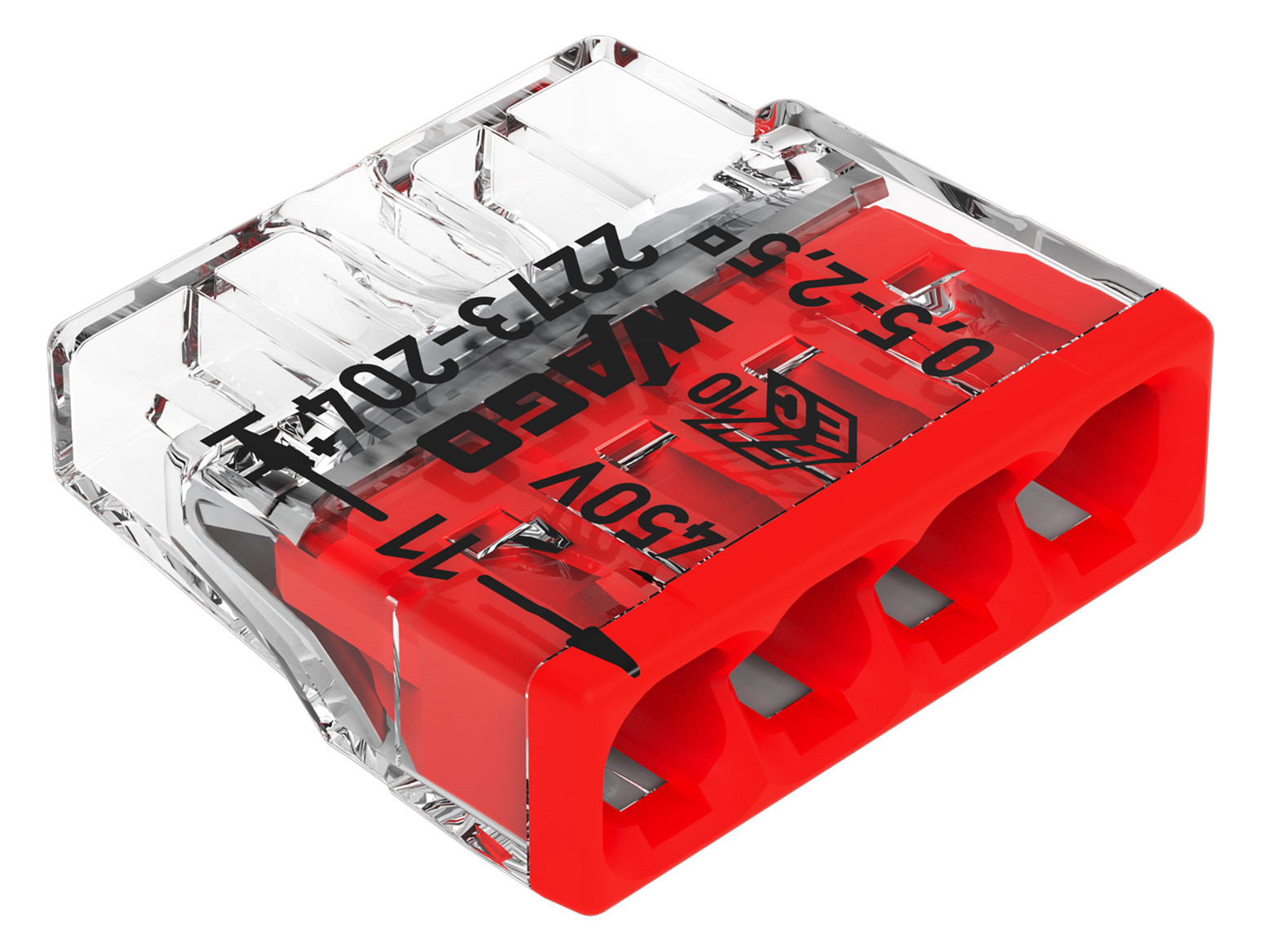 Steckklemme 4f 450V 24A Serie 2273 0,5-2,5qmm f.Massivleiter