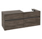 V&B Waschtischunterschrank Collaro 140x54,8x50cm, Waschtisch rechts, stone oak