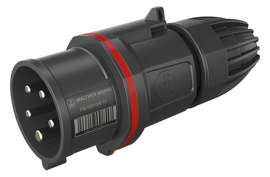 CEE-Stecker 5p 16A IP54 400V/rt 6h Schraubkl Kst Verschraubung