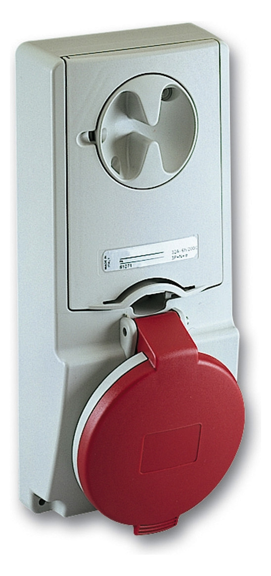 CEE-Schaltersteckdose 4p Acti9 32A IP44 400V/rt 6h Kst mech.Verrieg