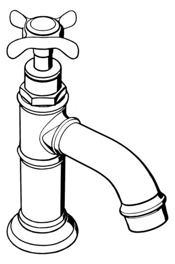 hansgrohe Standventil 50 Axor Montreux Ausladung 104mm, mit Kreuzgriff, ohne Ablaufgarnitur, chrom