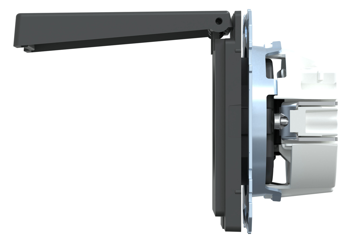 Steckdose 1f anth glz System Design UP m.BS Mit erhöhtem Berührungsschutz IP44