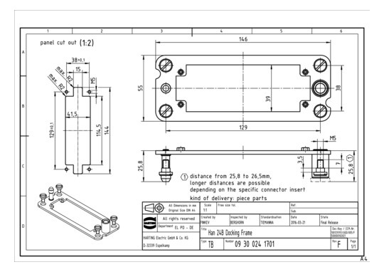 HART HAN24 B-KG-Andockrahmen 09300241701 