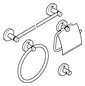 GROHE Bad-Set Essentials 4 in 1, verdeckte Befestigung, Supersteel