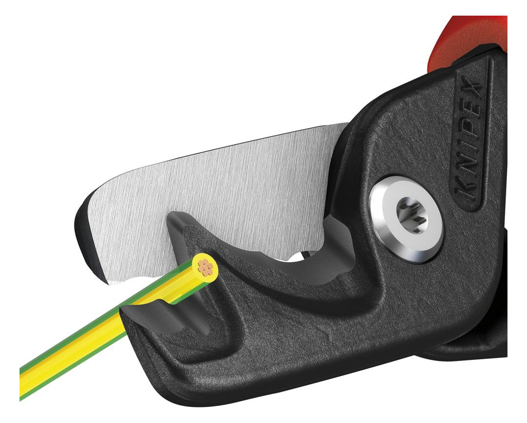 Bild Kabelschere SB mit Mehrkomponenten-Griff en 225mm schlanke Kopfform KNIPEX-7