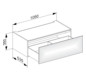 KEUCO Unterschrank Edition 11 105x35x53,5cm, 1 Frontauszug, Weiß, Glas Weiß satiniert