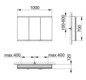 KEUCO Spiegelschrank Royal Modular 2.0 DALI 1000 x 700 x 120 mm, 2 Steckdosen, Wandvorbau, 3 Türen, beleuchtet