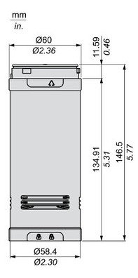 Akustikmelder Dauer/Pulston Ø60mm IP54 sw 24V/DC Ton einstellbar