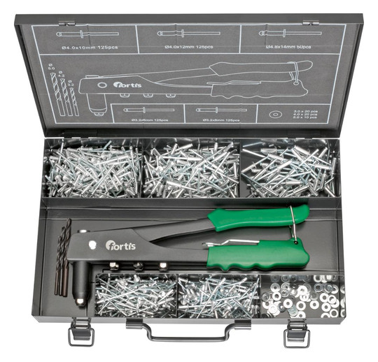 fortis-Blindniet-Sortiment - 604-teilig
