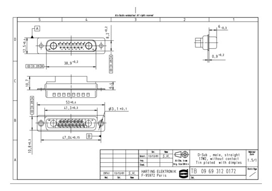 HART DSUB MA 17W2 CRIMP      09693120172 