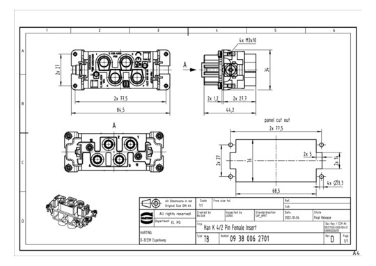 HART Buchseneinsatz          09380062701 