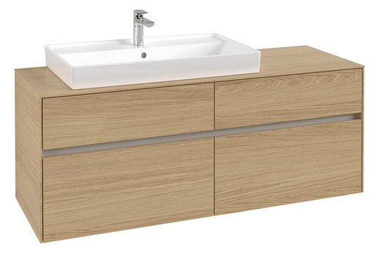 V&B Waschtischunterschrank Collaro 140x54,8x50cm, Waschtisch links, nordic oak