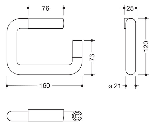 HEWI WC-Anlagen-Papierrollenhalter 477 160x120mm, felsgrau