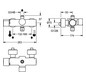 Aquarotter Selbstschluss-Thermostat F5 S-Mix Wandmontage, verchromt, mit automatischer Brauserohrentleerung