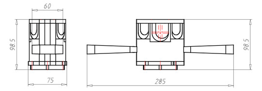 Verbindungsdose Beton Prefix Ø60x91mm Kst IP3X Ger/VerbDose/kast achteckig