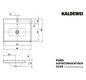 Kaldewei Aufsatz-Waschtisch PURO 3154, 60 x 46 cm, weiß Perl-Effekt, mit Überlauf, 1 Hahnloch
