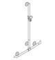 HEWI Duschhandlauf System 800 K 1100 x 812 mm, rubinrot, mit verschiebbarer Brausestange