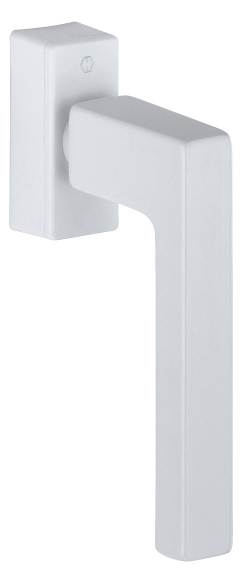Bild Drehkipp-Fenstergriff, Austin 0769/UD9024, mit eckiger Rosette, Vierkant 7x 32-42, verkehrsweiß - HOPPE-0