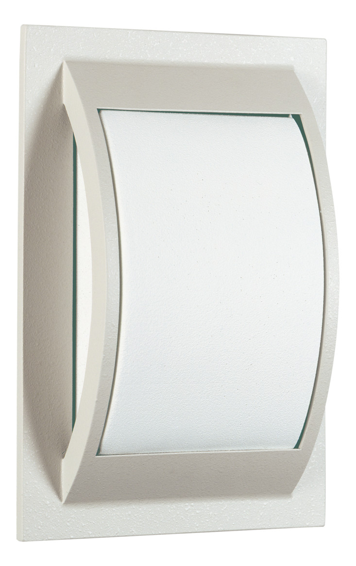 Glasleuchte 75W HV ws IP44 E27 300x200x90mm