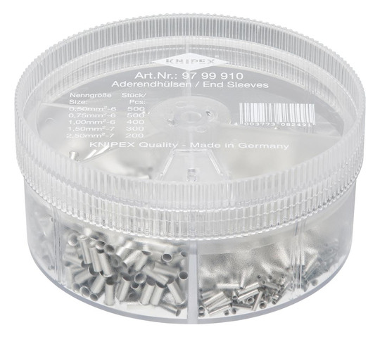 KNIPEX-Aderendhülsen-Sortiment unisoliert 9799910 -...