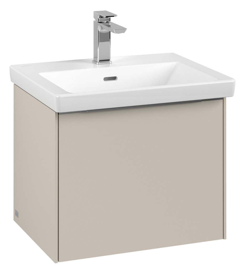 V&B Waschtisch-Unterschrank Subway 3.0 52,3x42,9x44,8cm, ohne LED/Griff Aluminium glänzend, cashmere grey