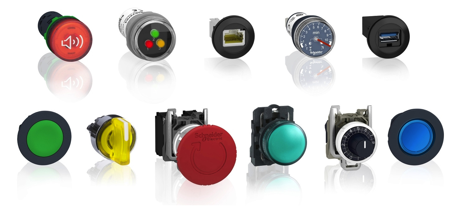 Not-Aus Taster EB IP66 Dreh 2Ö Ø22,5mm Schraub Einb