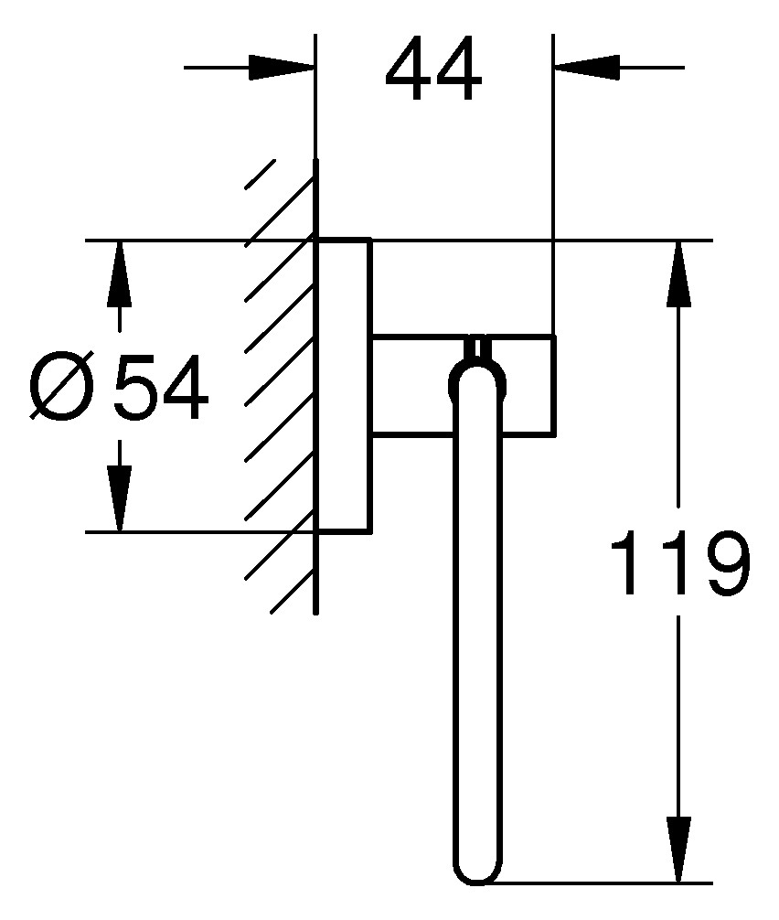 GROHE WC-Papierhalter Essentials ohne Deckel, verdeckte Befestigung, supersteel