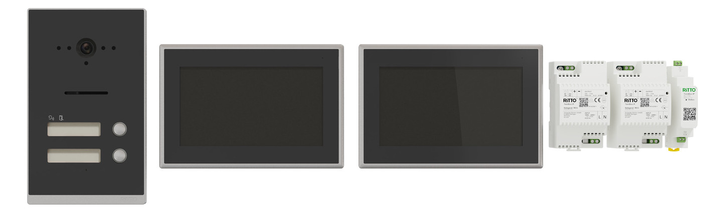 Video-Türsprechset 2Draht 2xTeiln UP/AP anthgr gr Unterputz/Aufputz 1LS