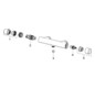 HANSA Duschsystem HANSAPRISMA mit Thermostat, Wandmontage, 970mm, Stahl gebürstet