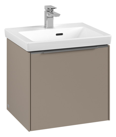 V&B Waschtisch-Unterschrank Subway 3.0 47,3x42,9x40,8cm, ohne LED/Griff Aluminium glänzend, taupe