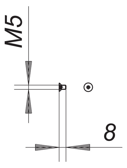 Dallmer Sicherheitsschraube M 5 x 8 mm, Edelstahl 1.4301, 2 Stück