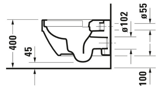 Duravit Wand-Tiefspül-WC Vero Air 37x57cm, 4,5 l, Rimless, weiß