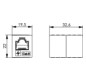 Modular-Kupplung 6 2x RJ45 Buchse/Buchse Schirm ger