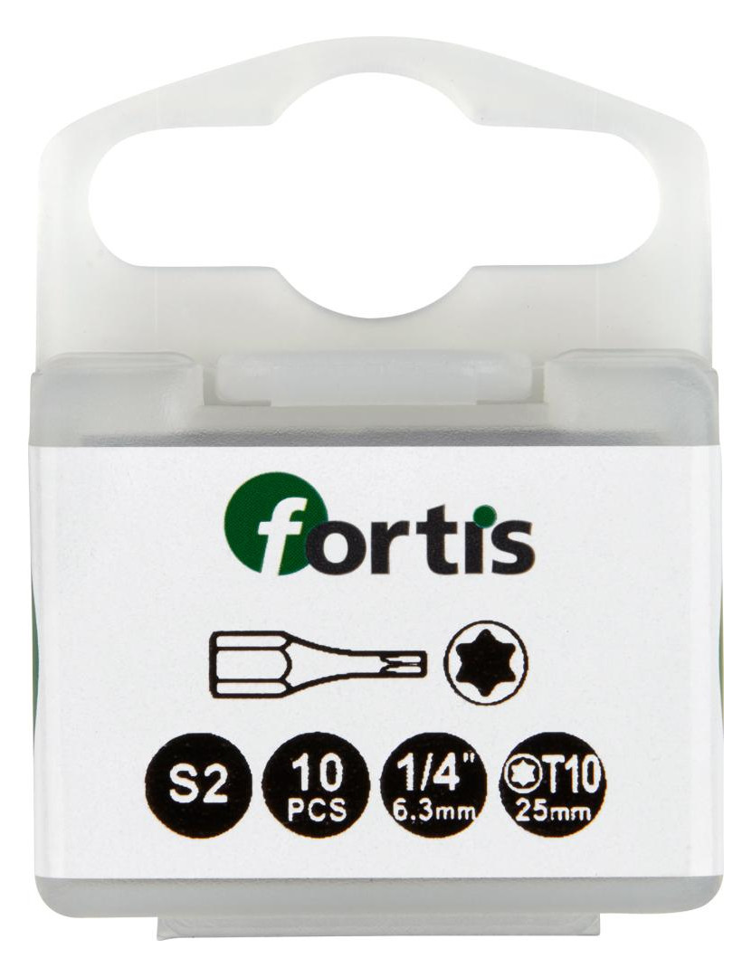 Bild Bit Torsion 1/4"" DIN3126 C6,3 T10x25mm 10er Pack FORTIS-0