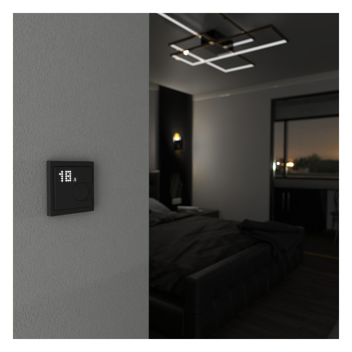 Raumtemperaturregler Zigbee anth mt Bedienelement Mit Vor-Ort Bedienung