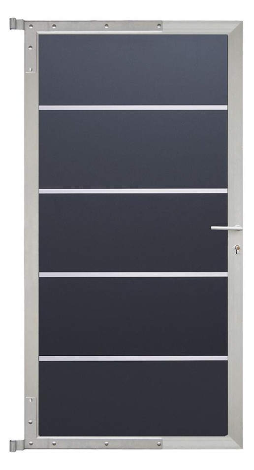 Bild FARÖ-Tor-Komplettset 90 x 173 cm, anthra zit/silber - n.a.-0