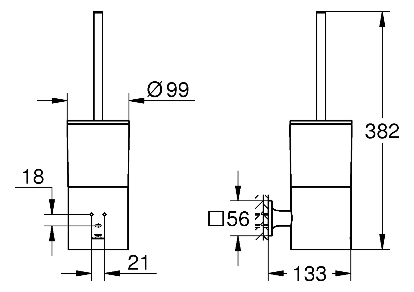 GROHE Toilettenbürstengarnitur Allure Wandmontage, cool sunrise gebürstet