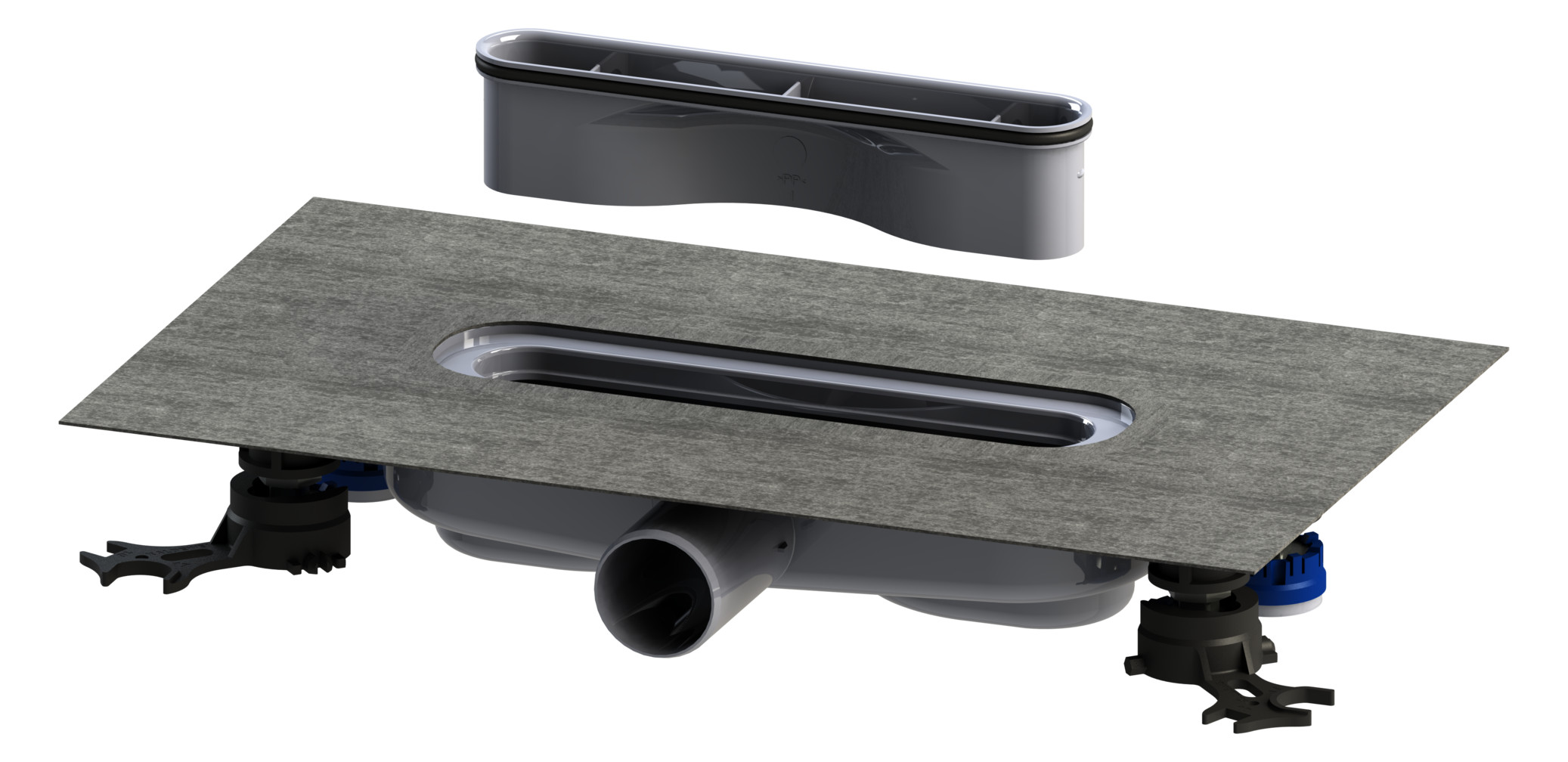Kaldewei Ablaufgarnitur FlowDrain Mod 4204 horizontal, flat
