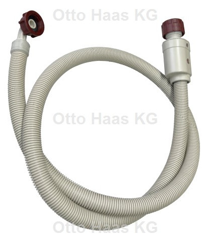HAAS Zulaufschlauch Watersafe 3000 mm, Kunststoff, grau, für Wasch/Spülmaschine