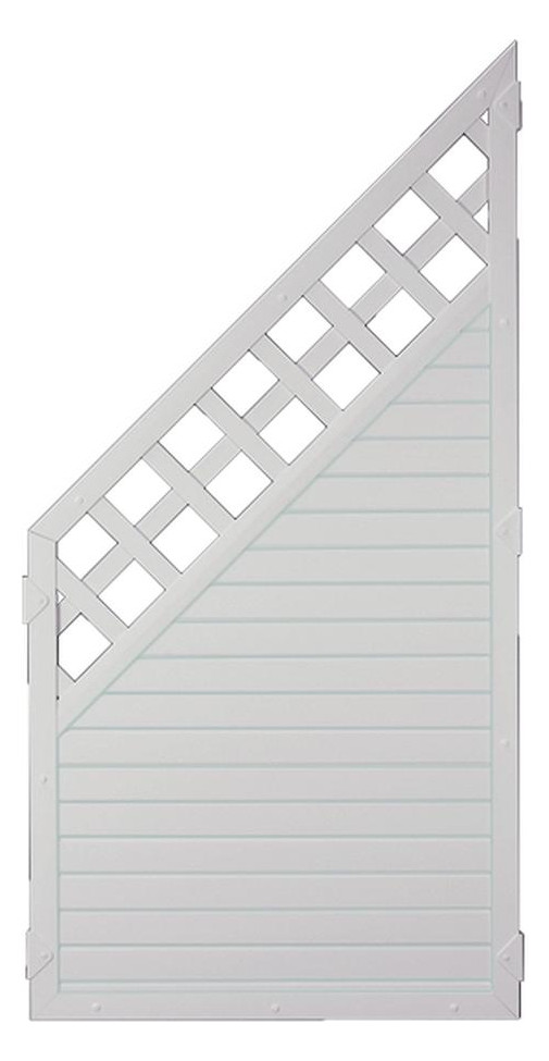 Bild LIGHTLINE KS-Zaun Ranki 90 x 180/90cm, F üllung / Rahmen WEISS ECKE links - n.a.-0