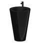 Duravit Waschtisch-Unterschrank c-bonded Set Starck 1 56x86,4x60,5cm, stehend, Griff diamantschwarz, schwarz hochglanz