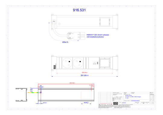 Bachmann POWER FRAME M 2xUTE     916.531 