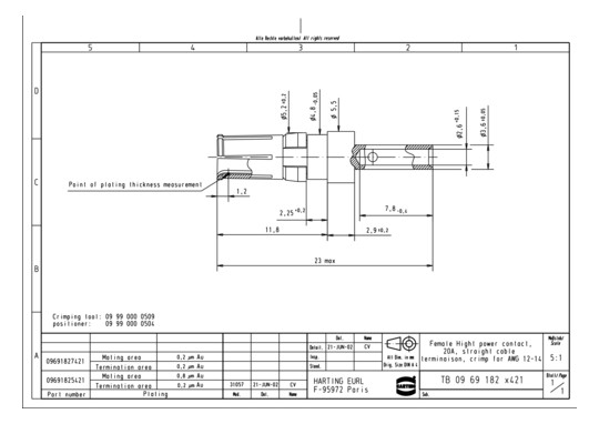 HART D SUB MIXED FE 20 A S   09691827421 