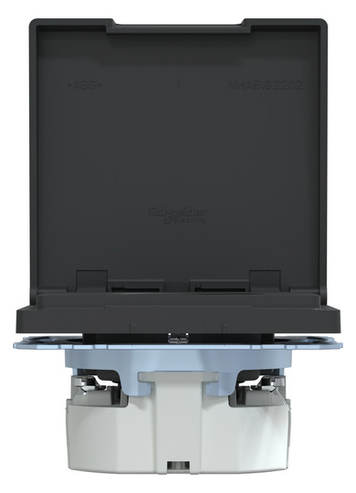 Steckdose 1f anth glz System Design UP m.BS Mit erhöhtem Berührungsschutz IP44