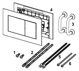 TECE WC-Betätigungsplatte TECEnow weiß antibakteriell, für Zweimengentechnik