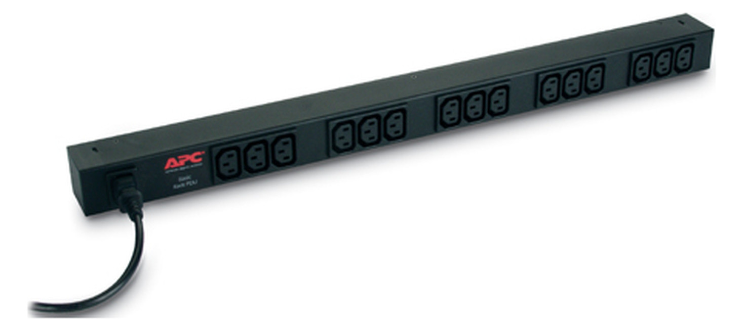 Rack-Stromverteilung 15Steckd 15xC13 230V Mit Sicherung Schaltbar