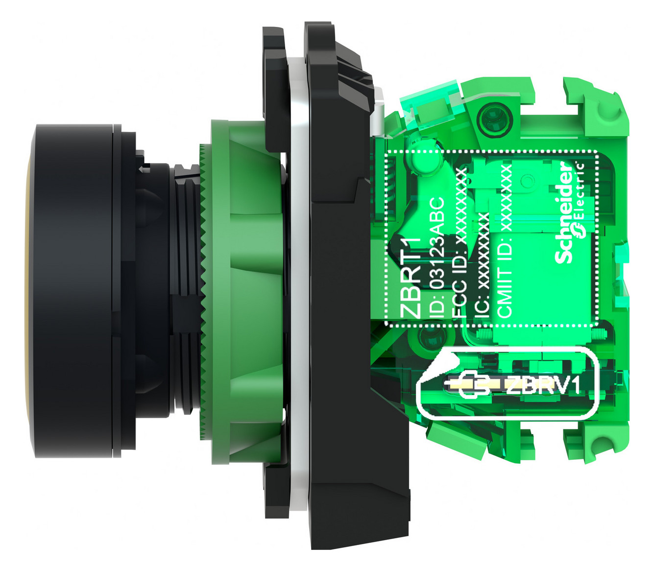 Drucktaster 1f ge rnd Ø22,5mm 1S IP30 fl Tastend